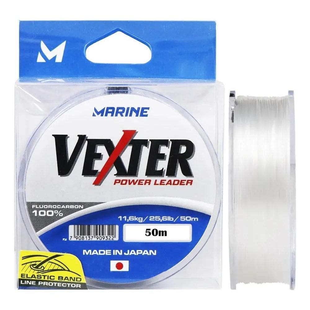 2X Linha Fluorcarbono Vexter 0,62Mm 44Lbs 50Metros Leader Co
