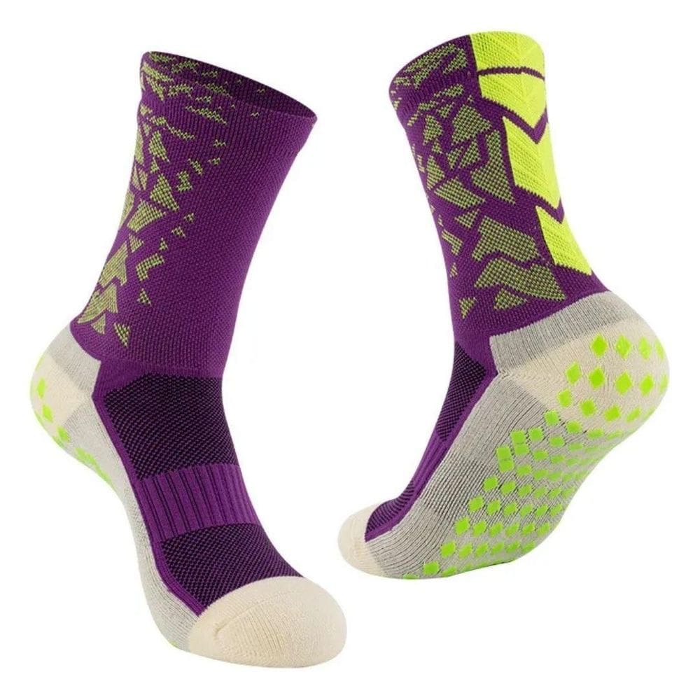 Meia Esportiva Antiderrapante Cano Médio Futebol Academia