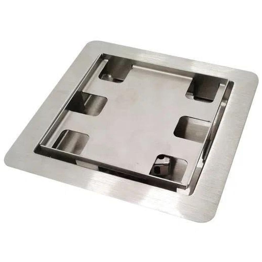 Ralo Quadrata Invisivel 15X15 Cm Tampa Oculta Base Inox Ri15
