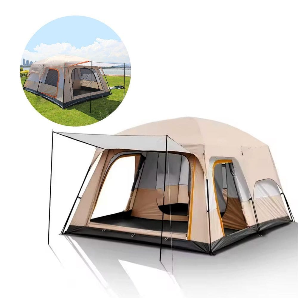 Barraca Camping Grande Impermeável 9-12 Pessoas Acampamento