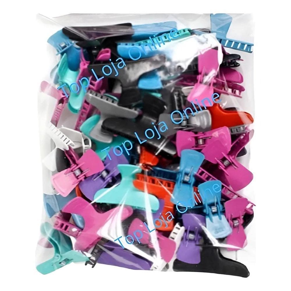 2X Prendedor Modelo Piranha Grande Para Cabelos Kit 30 Unid