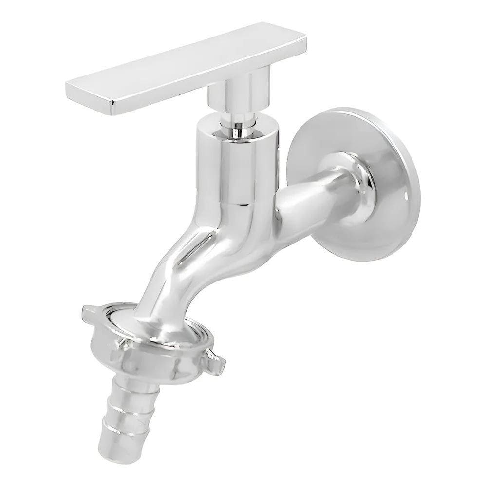 Torneira 10Cm Metal Inox Jardim Tanque Máquina V 5074A