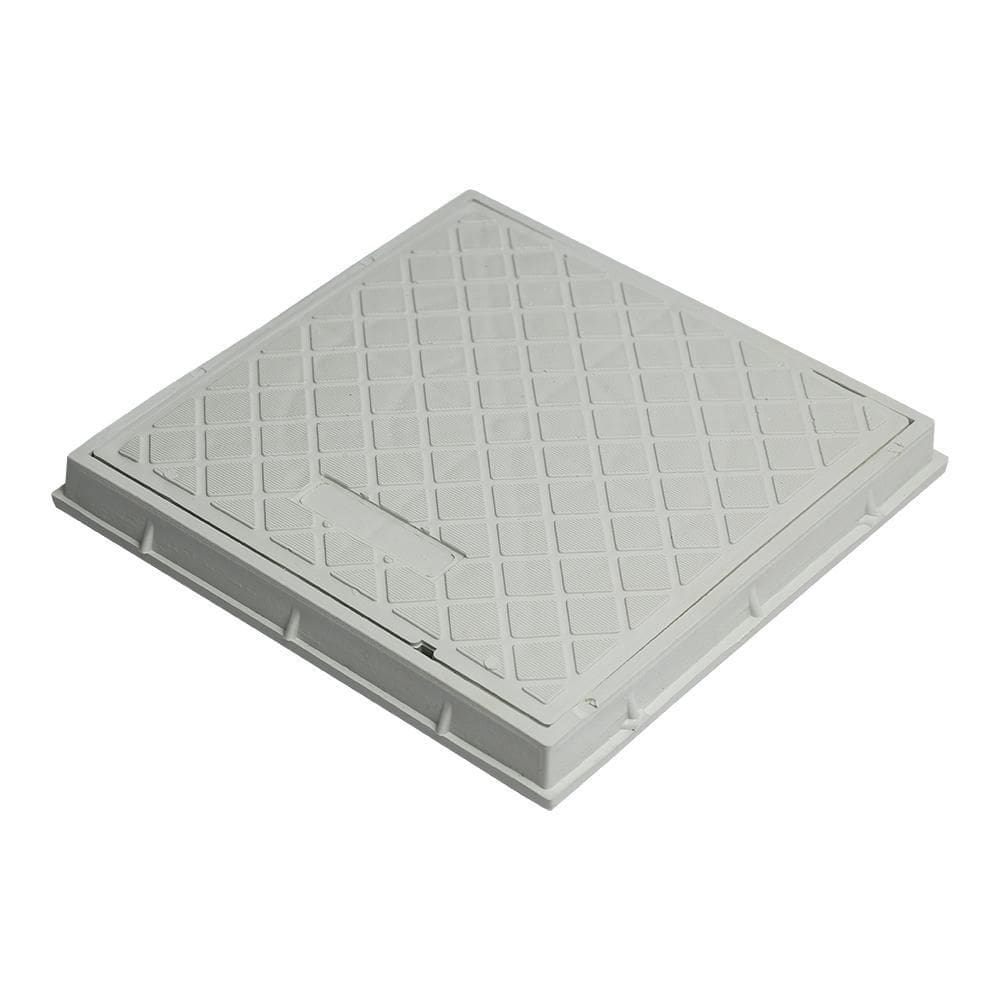 Tampa PVC Esgoto Caixa de Gordura 30x30cm Branca Simple