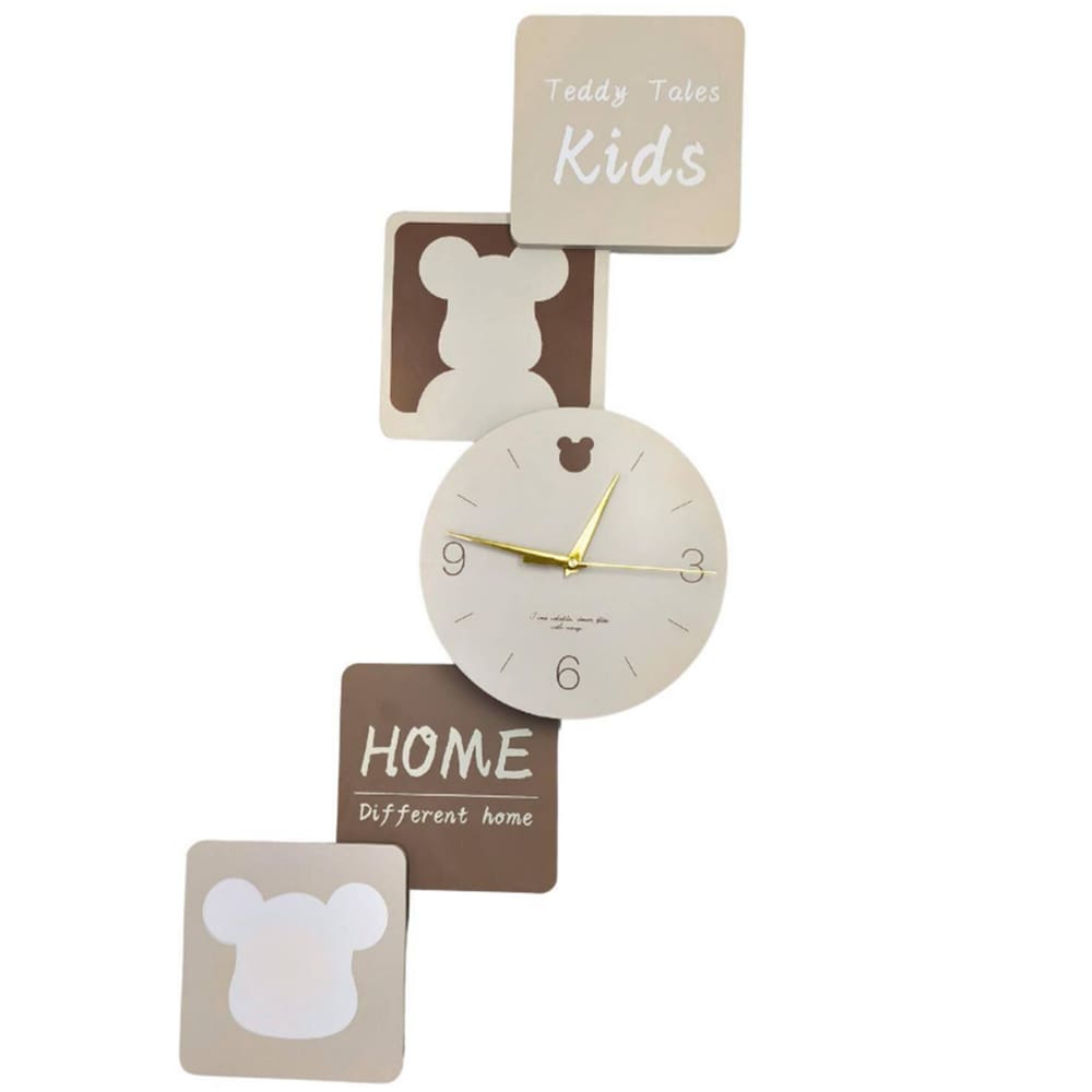 Relógio Infantil Urso Teddy Silencioso Mostrador Luminoso