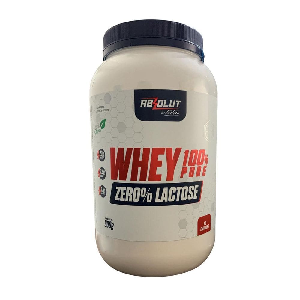 Whey Protein 100% Lut Zero Lactose Sem Sabor Pote 900G
