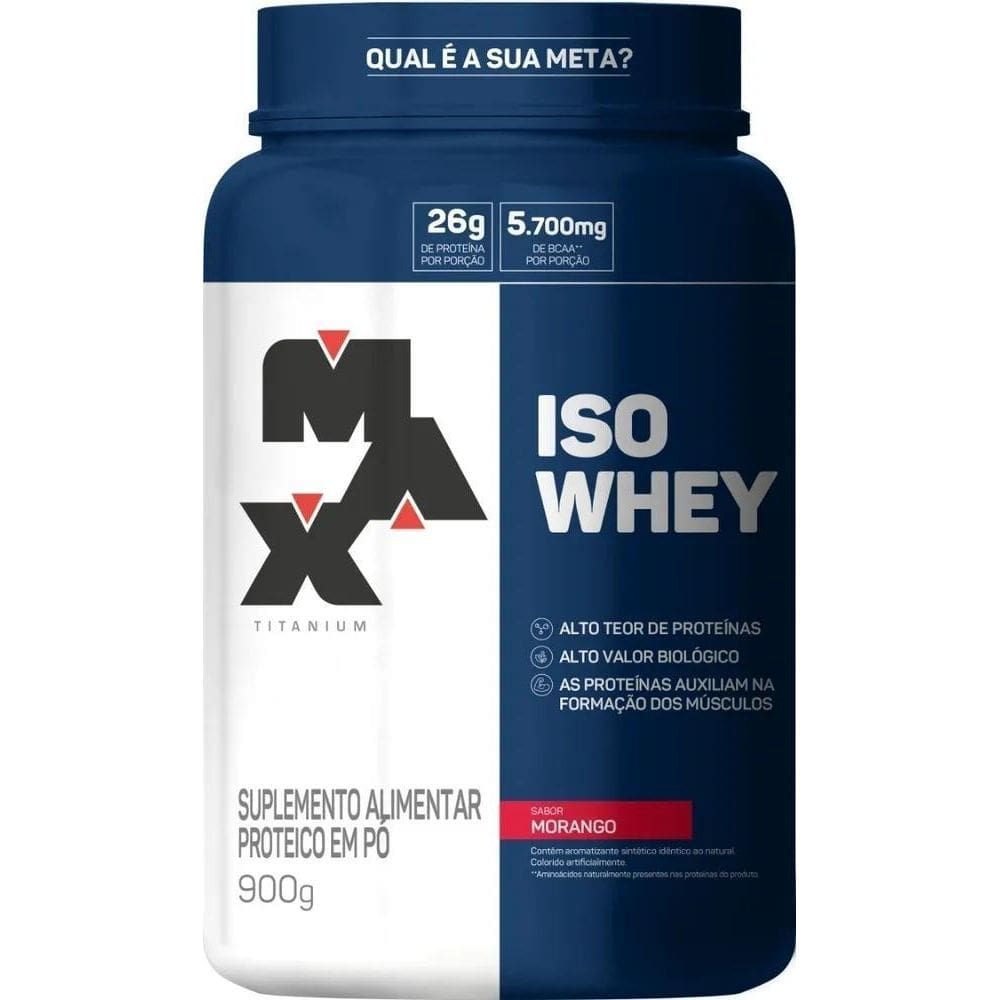 2X Suplemento Em Pó Max Titanium Iso Whey Proteínas Sabor Mo