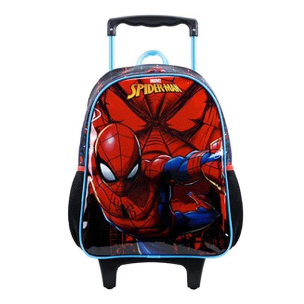 Mochila Escolar Infantil Com Rodinhas Spider Man 11660 Preto - Xeryus