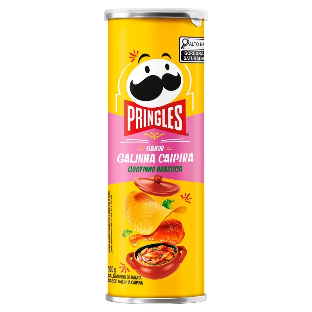 Batata Pringles Sabor Galinha Caipira Gostinho Brazuca 100g