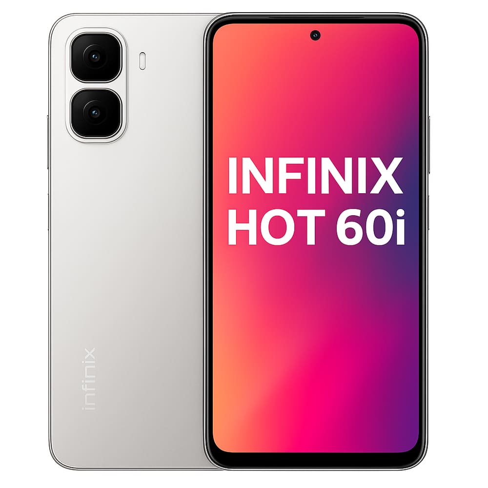Smartphone Celular Infinix Hot 60i, 256GB, 8GB RAM, Tela 6,6, Câmera 50MP, Bateria 5000mAh, Android 14, Dual SIM, Prata
