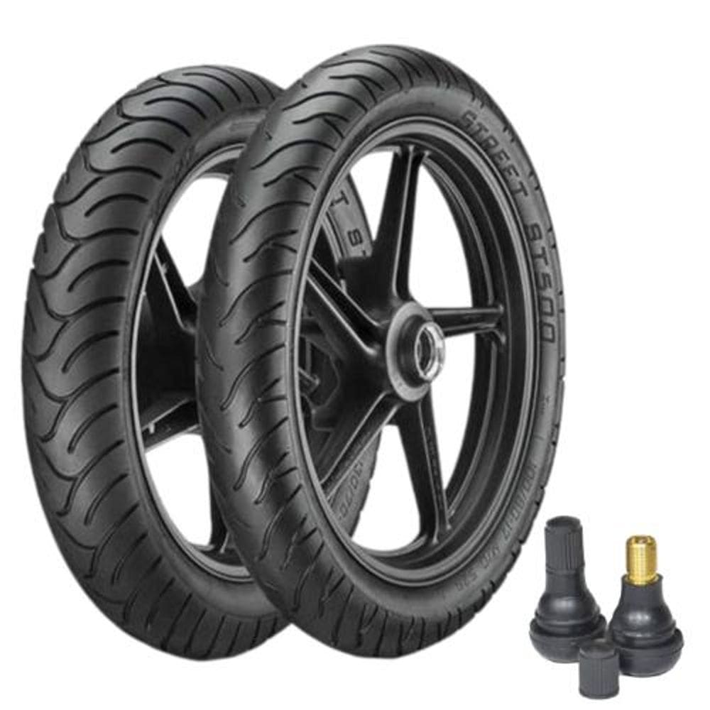 Par Pneu 130/70-16 + 110/70-16 Street St500 Vipal + Bico
