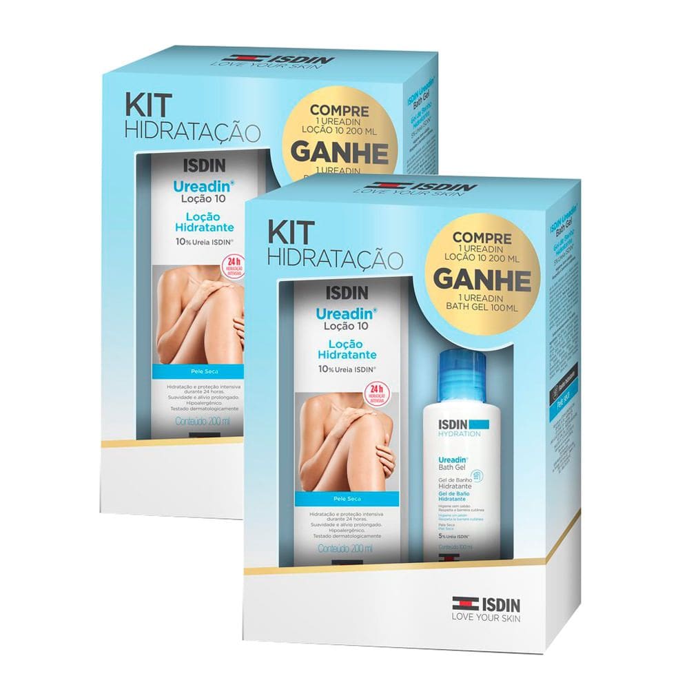 Kit 2 Kit Ureadin Hidratação Loção Corporal 200ml e Sabonete Líquido 100ml