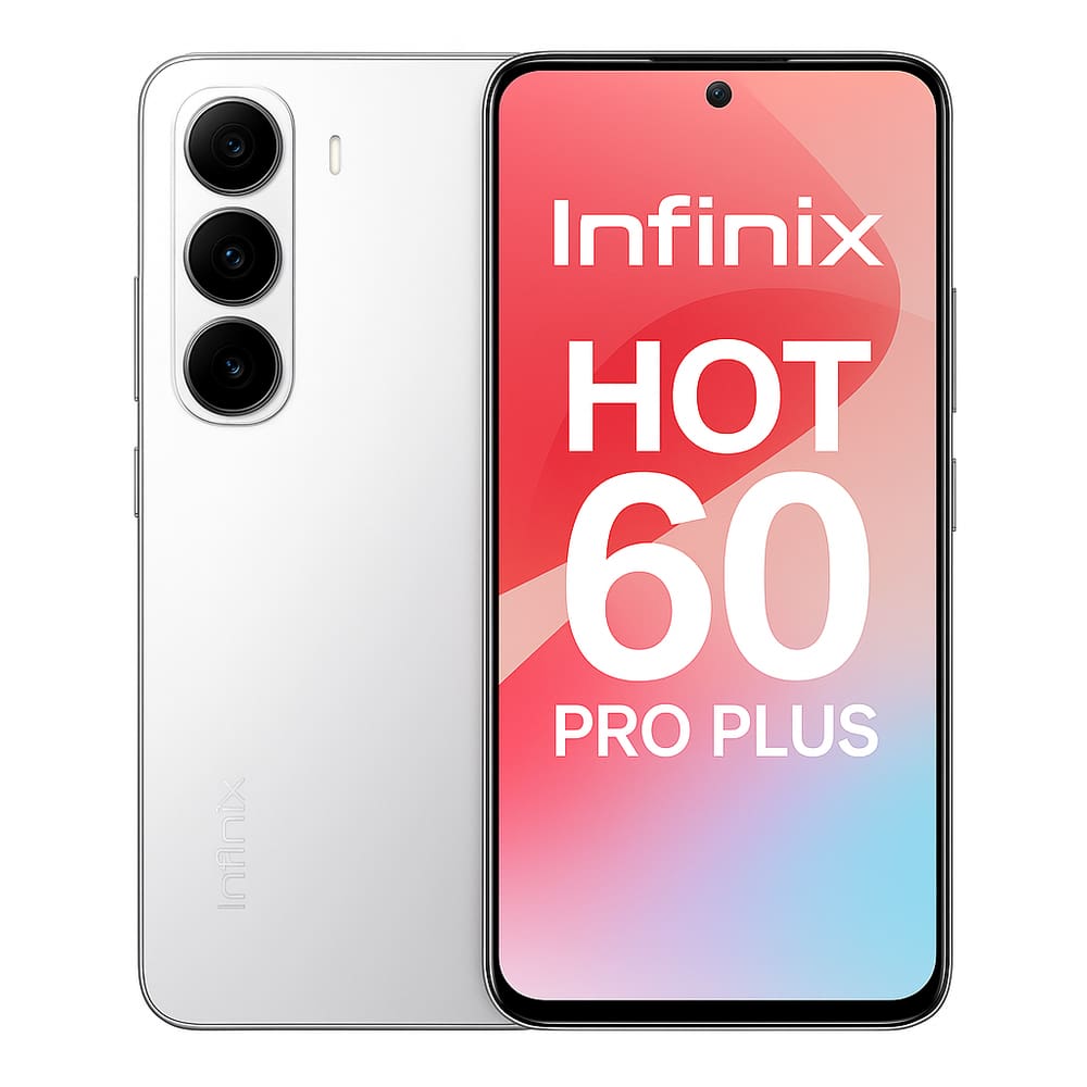 Smartphone Celular Infinix Hot 60 Pro Plus, 256GB, 8GB RAM, Tela 6,78, Câmera 108MP, Bateria 5000mAh, Android 14, Dual SIM, Prata