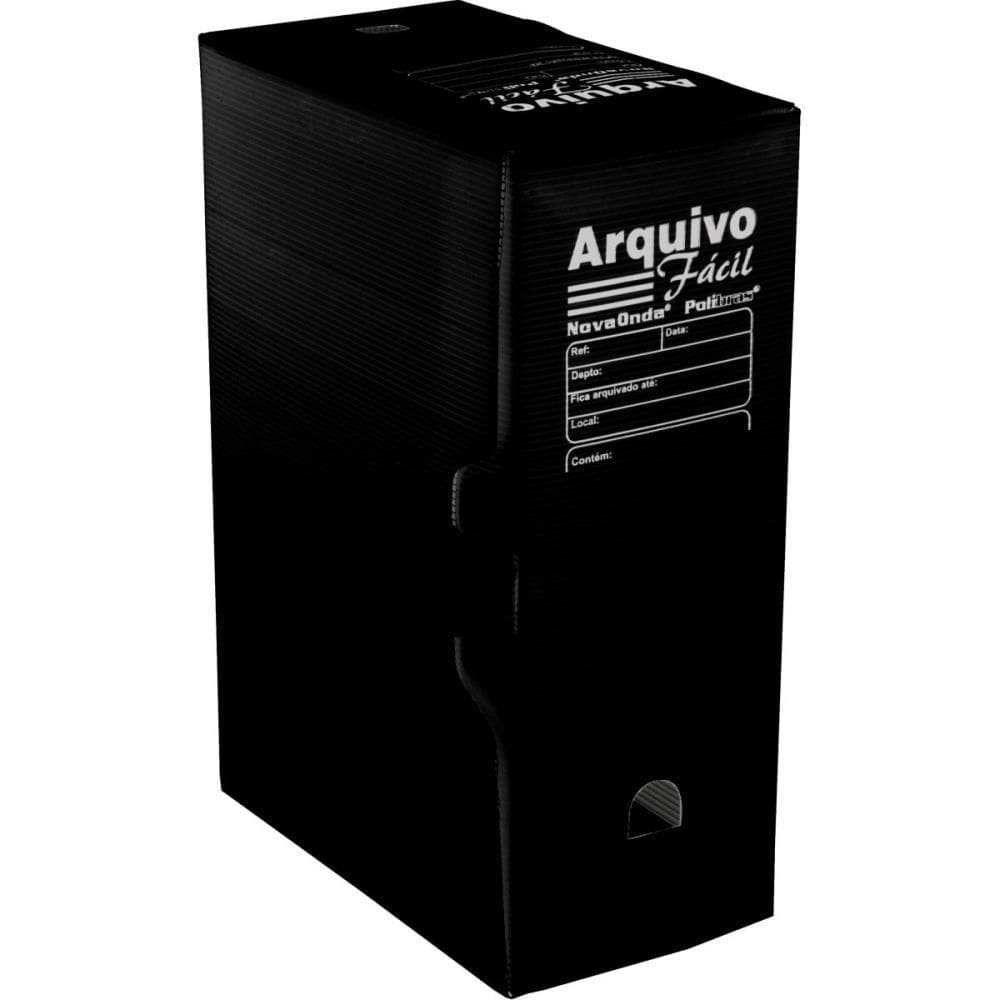 Arquivo Morto Polipropileno Preto C/10UN Novaonda