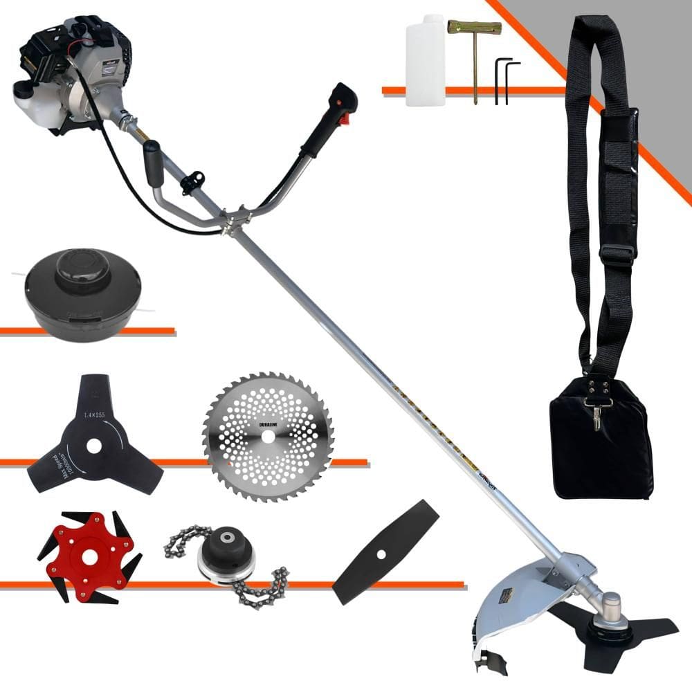 Roçadeira Com Sistema Anti-Vibração Toyama TBC43H À Gasolina 2T 43cc 1,7HP 12.000rpm Multifunções Completa Com Carretel de Nylon + 5 Lâminas de Corte