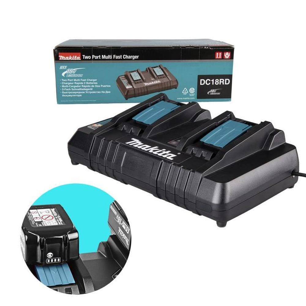 Carregador Duplo De Bateria 18V Modelo Dc18Rd 127V Makita