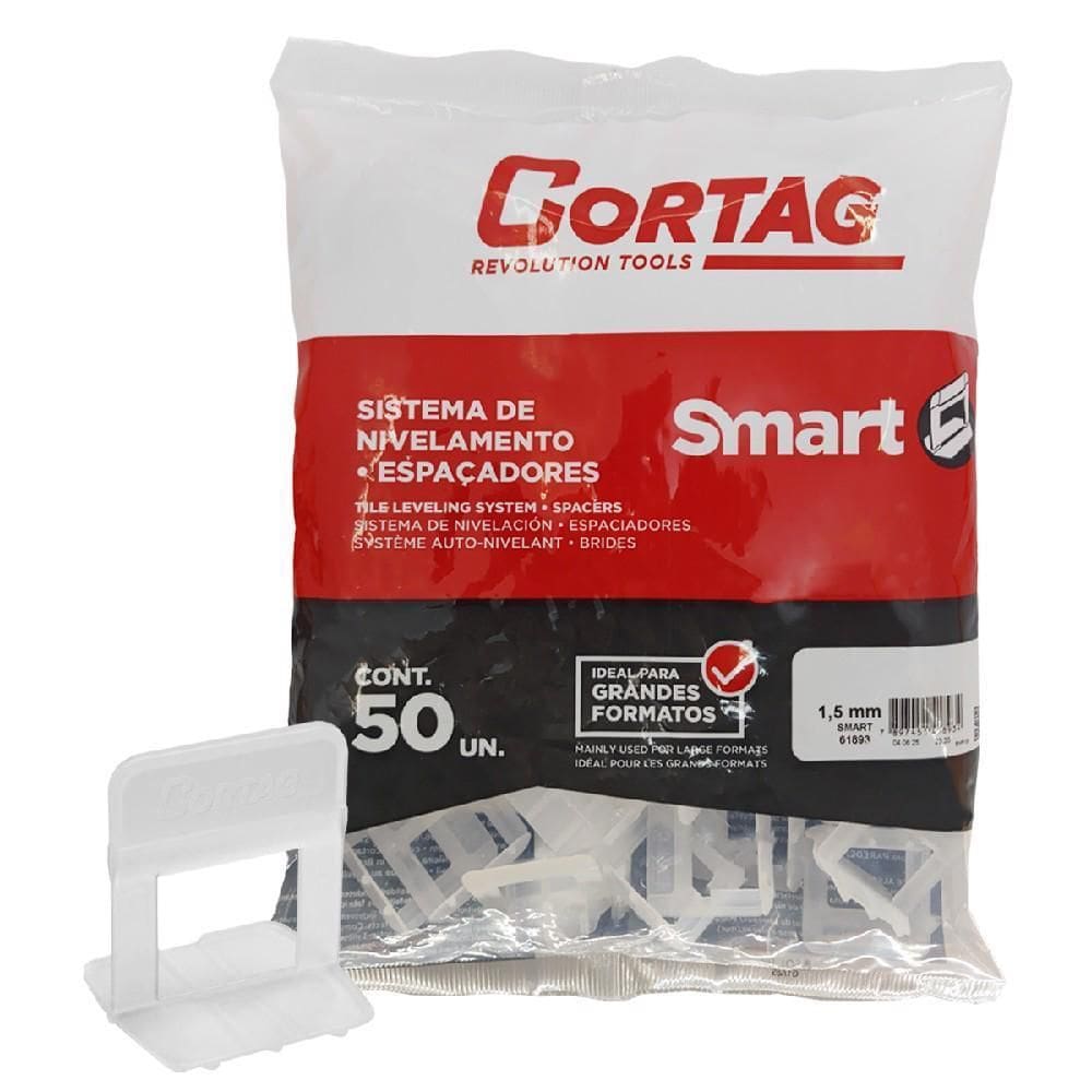 Espaçador Nivelador Smart 1,5Mm 50 Unidades  61893  - Cortag