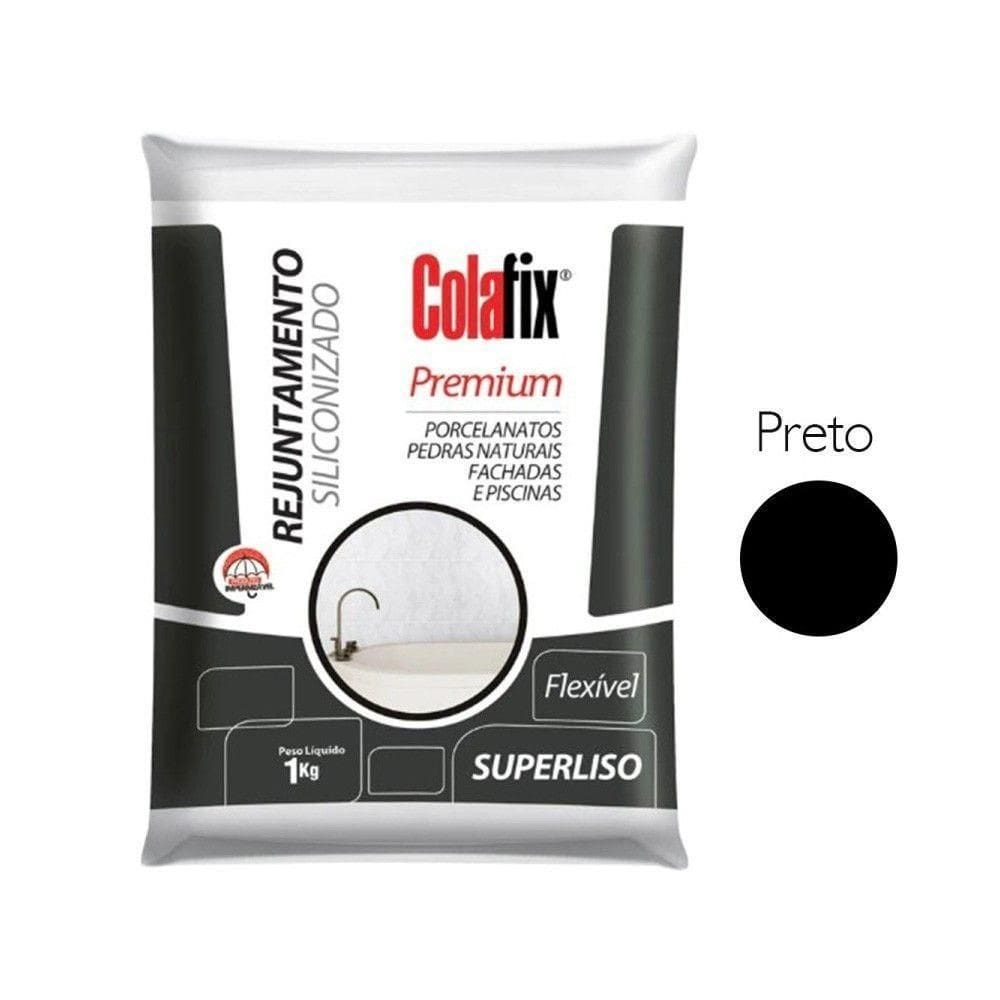 Rejunte Colafix Siliconizado 1kg - Preto
