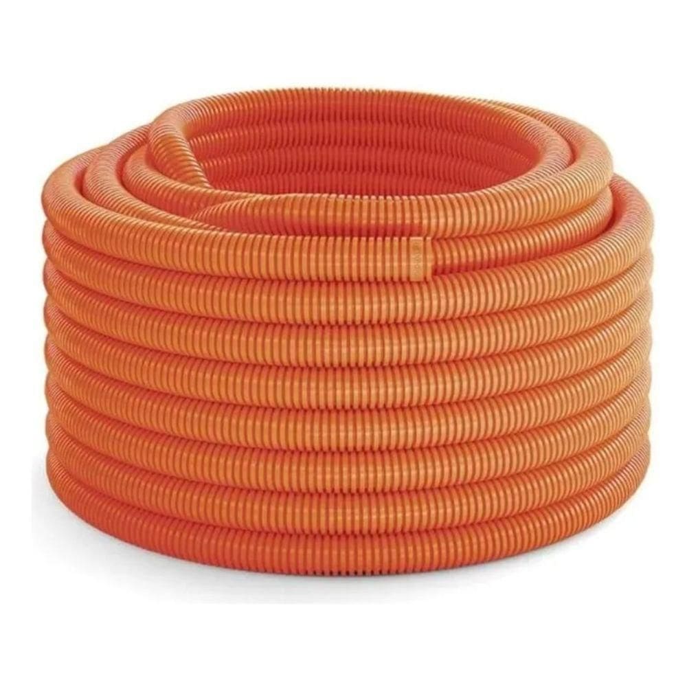 Eletroduto Corrugado 3-4 50 Metros Laranja
