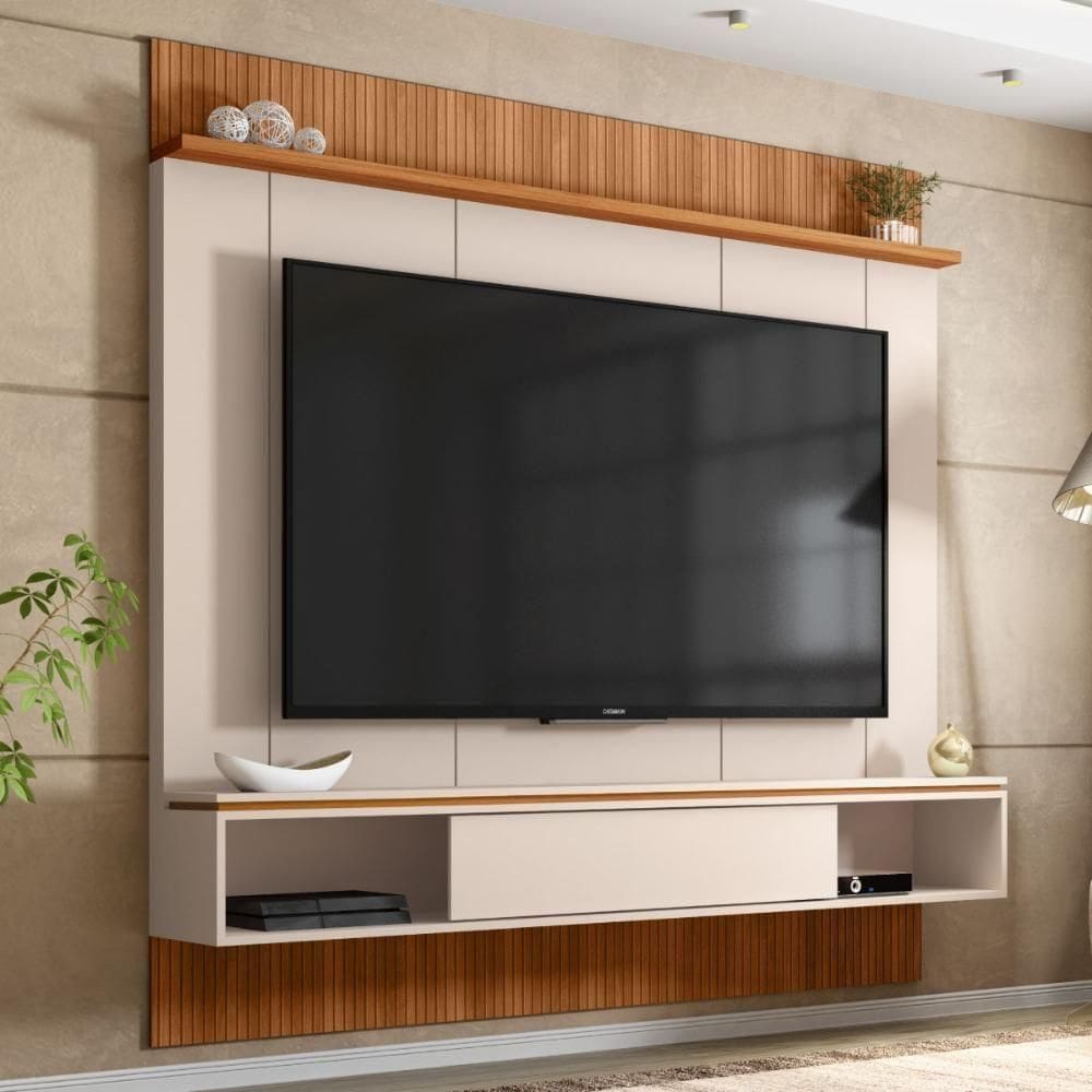 Painel Para Tv De Até 65 Polegadas Marrom Aura Caemmun