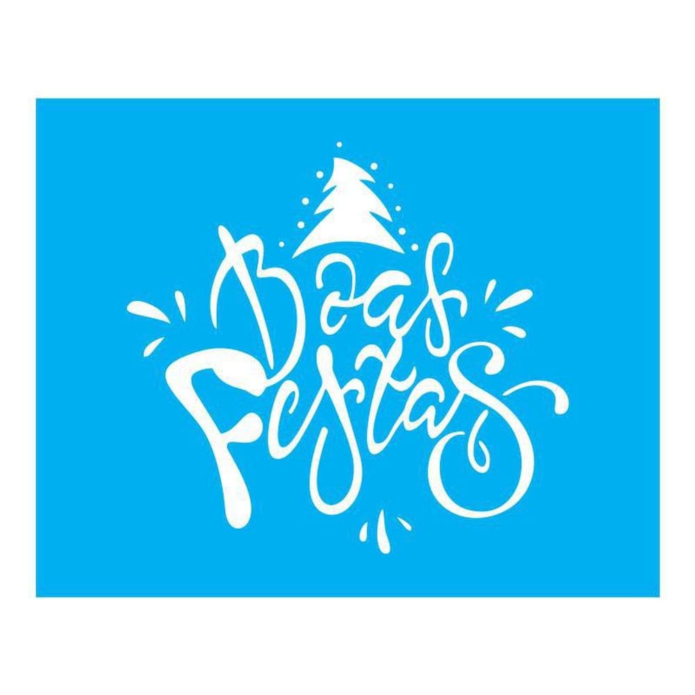 Stencil Tamako Boas Festas - 20X25Cm - Ref B800