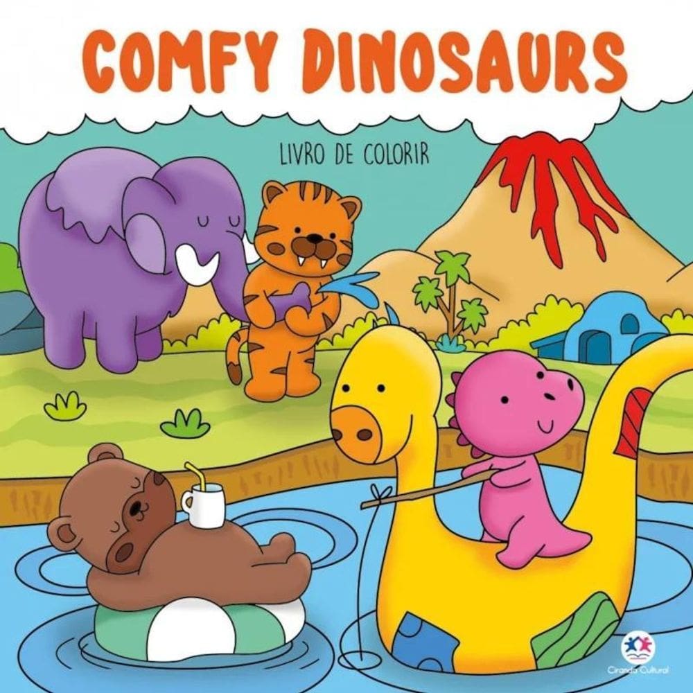 Comfy & Cozy Books - Livro De Colorir - Comfy Dinosaurs