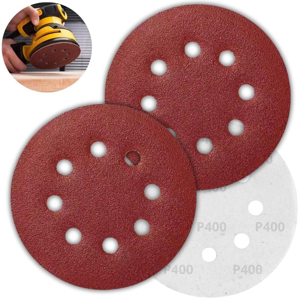 Disco De Lixa Aderente Com Furo 125Mm Grão 400 Kit 02 Un