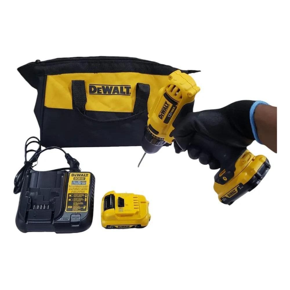 2X Furadeira E Parafusadeira A Bateria 12V Dewalt Modelo Dcd