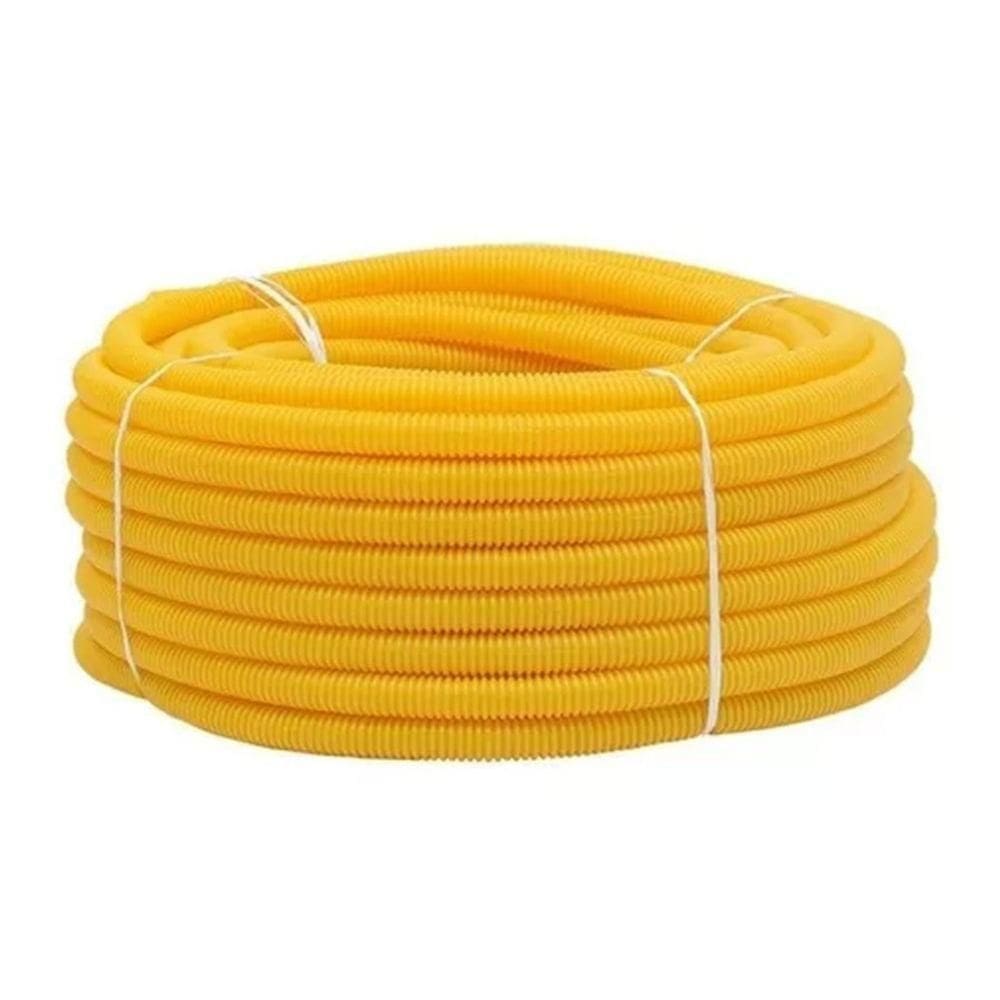 Eletroduto Flexível Corrugado Amarelo 1 Antichama