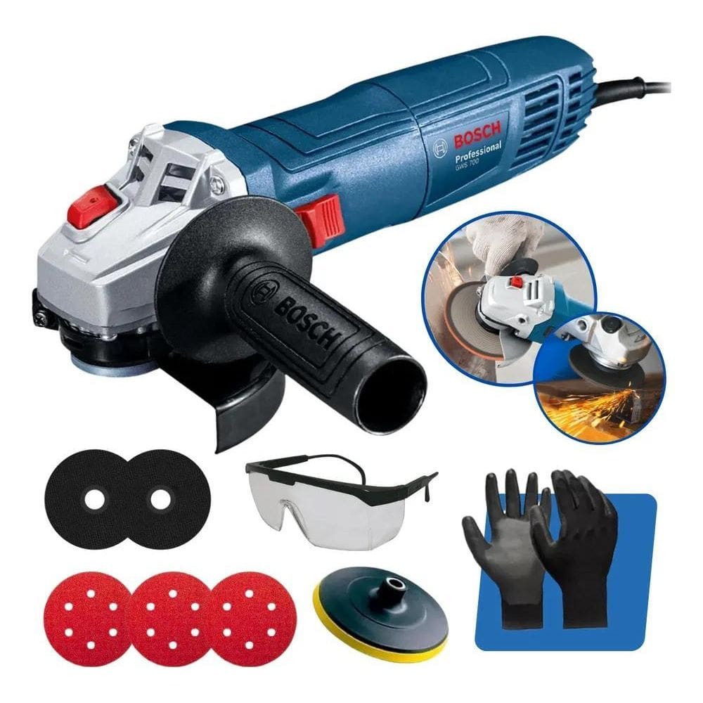 2X Esmerilhadeira Lixadeira Angular Bosch Inox Madeira Alumi