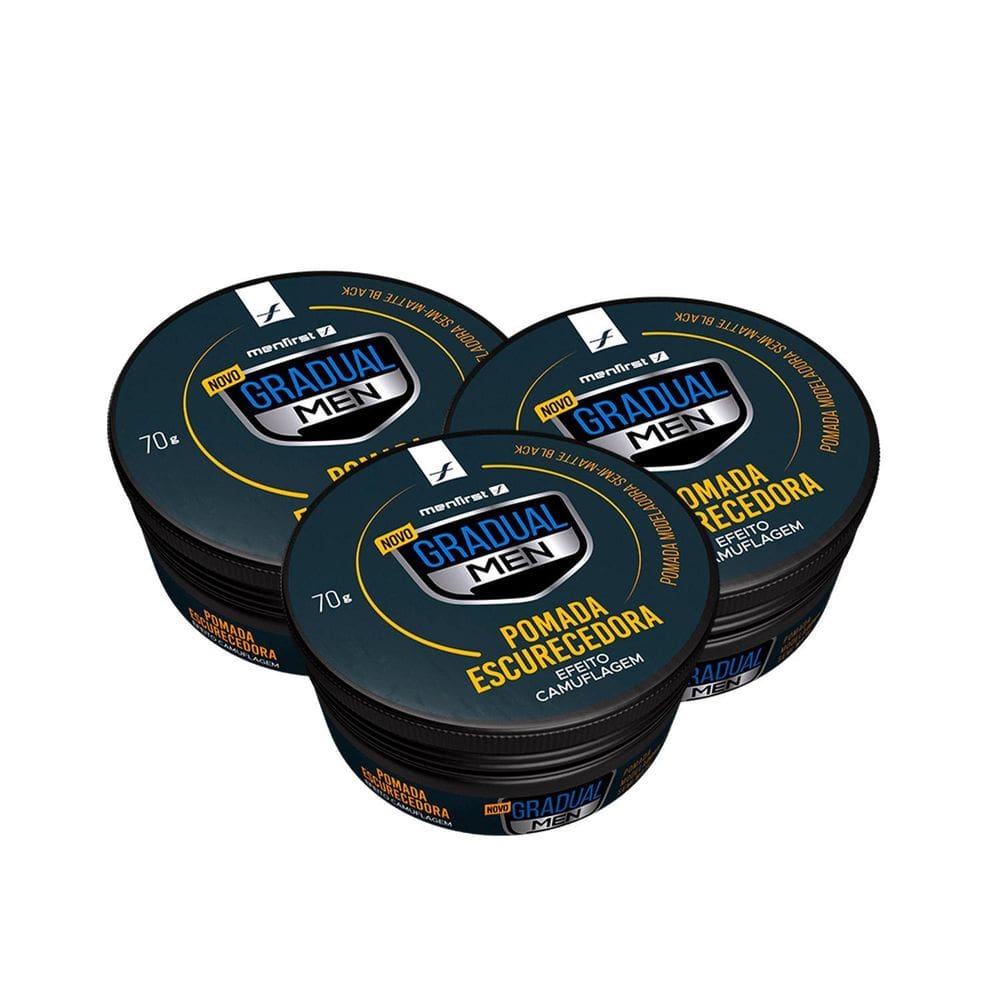 Pomada Escurecedora De Cabelo E Barba  3X  Menfirst