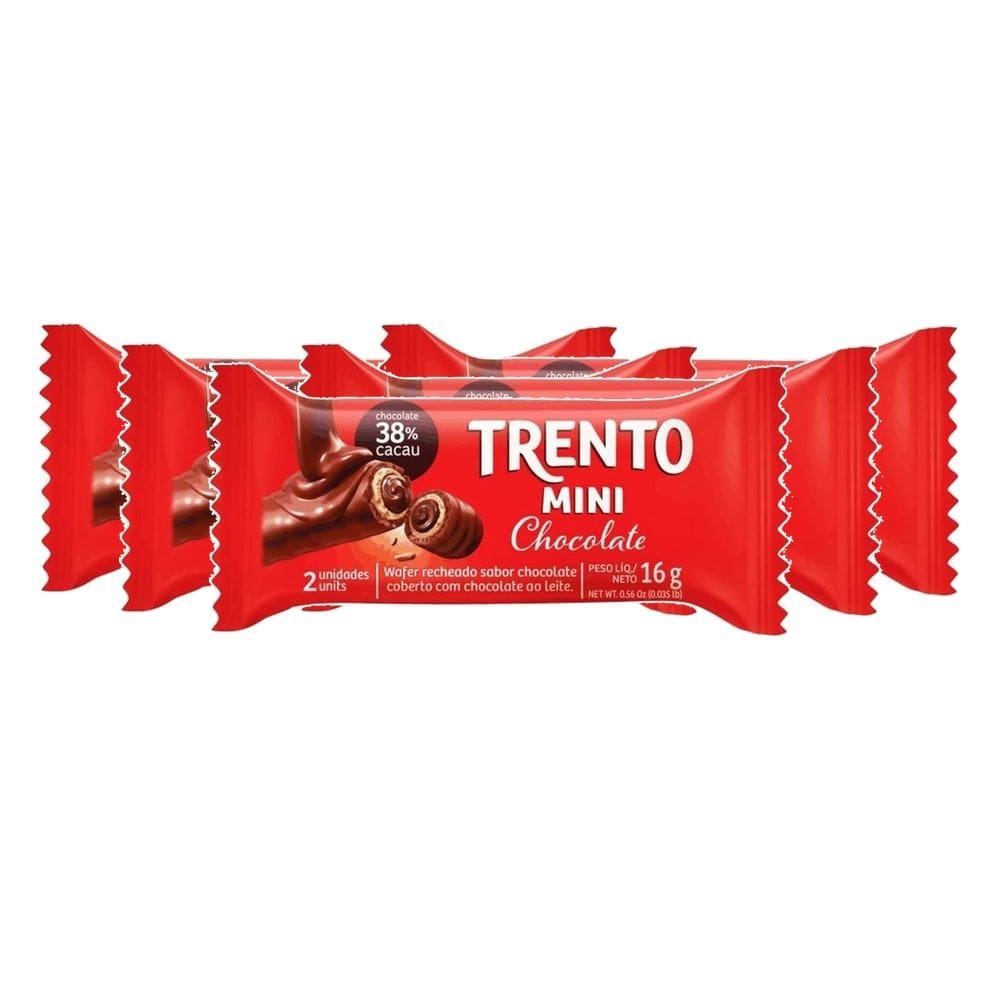 Kit 5 Chocolate Trento Mini Ao Leite 16g