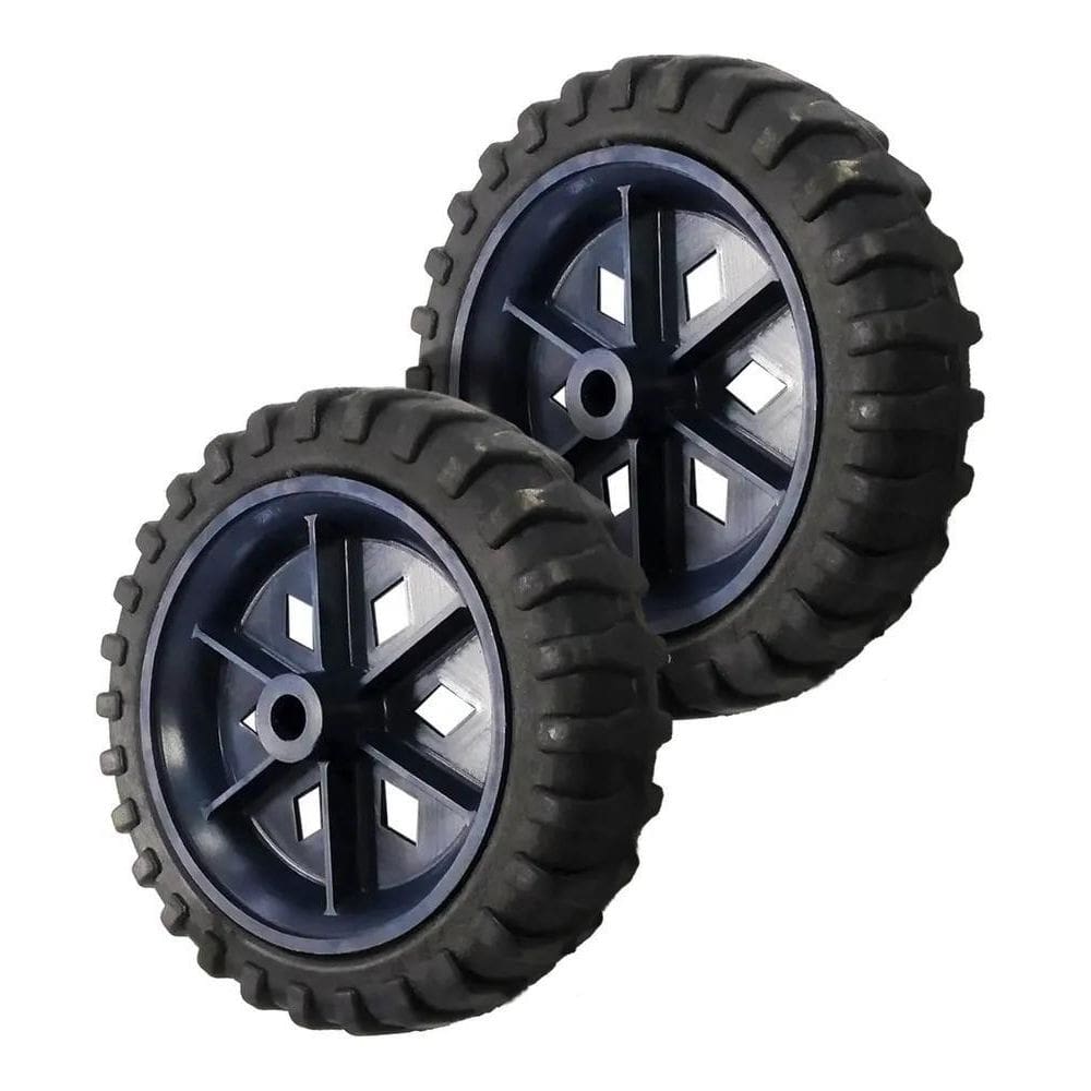 2 Rodas Para Carrinho De Mercado Feira Cortador Grama 100 Kg
