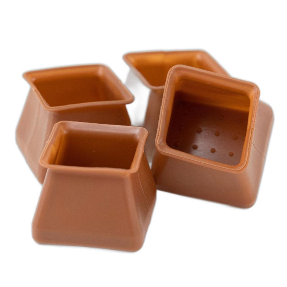Kit 4 Proteção Pé De Cadeira Protetor Silicone Quadrado