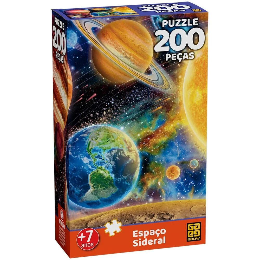 Quebra Cabeça 200 Peças Espaço Sideral - Grow 04565