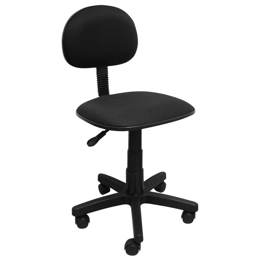 Cadeira secretaria giratória pistão a gás Tecido Preta