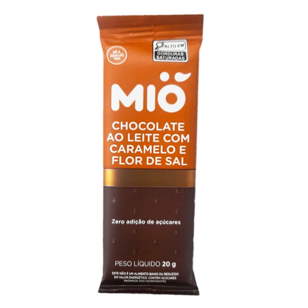 Chocolate Mió Ao Leite com Caramelo e Flor de Sal Zero 20g