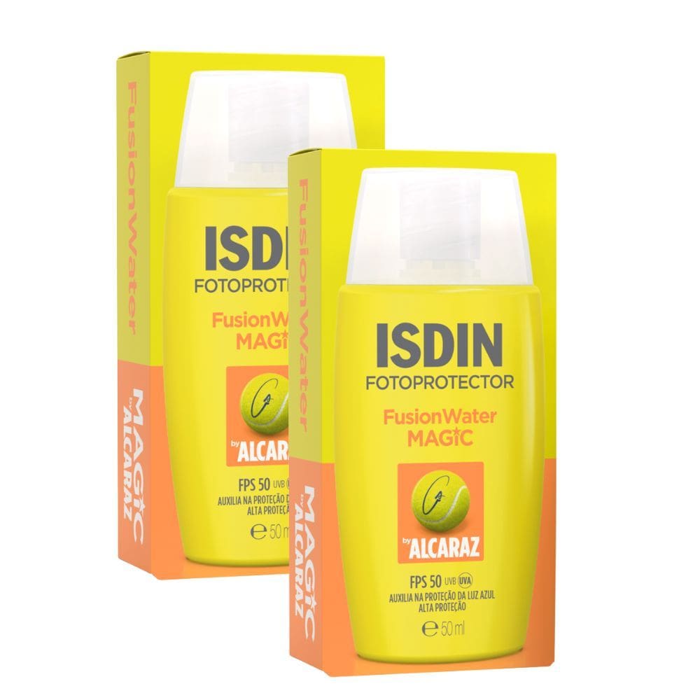 Kit 2 Protetor Solar Isdin Fotoprotector Fusion Water Magic by Alcaraz FPS 50 50ml