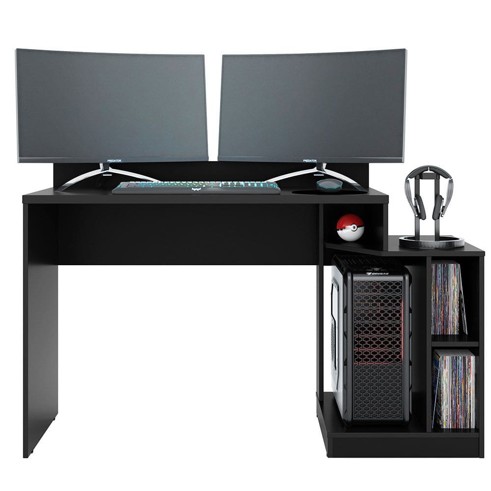 Mesa Gamer Play com 2 Nichos Albatroz
