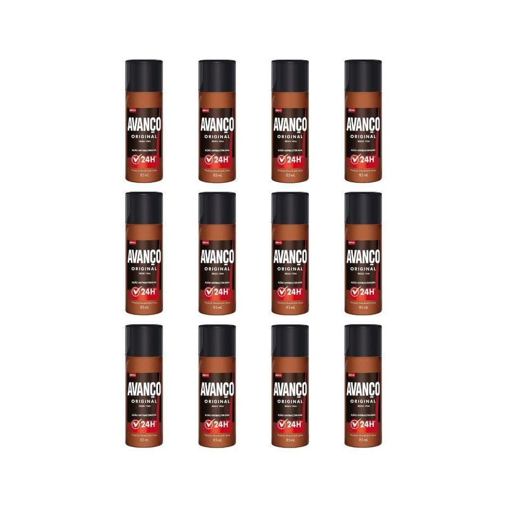 Desodorante Spray Avanço 85Ml - Kit Com 12Un