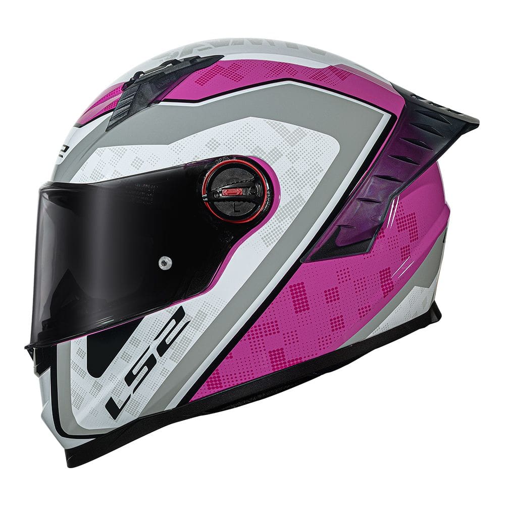 Capacete LS2 FF358 Pro Striker Cinza e Rosa