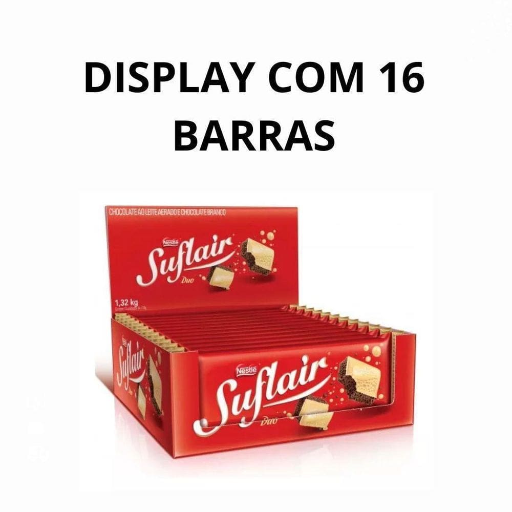 Chocolate Nestlé Suflair Duo Display Com 16 Barras De 80G