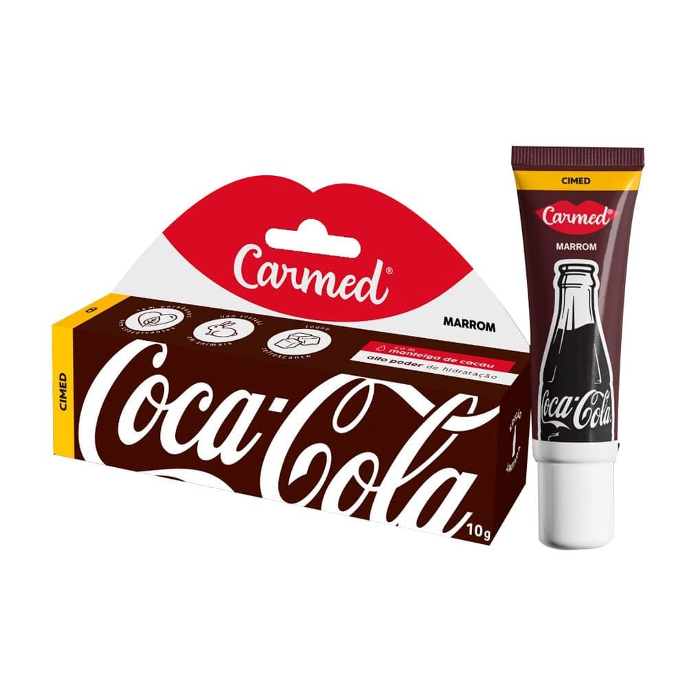 Hidratante Labial Carmed Coca Cola Marrom 10g
