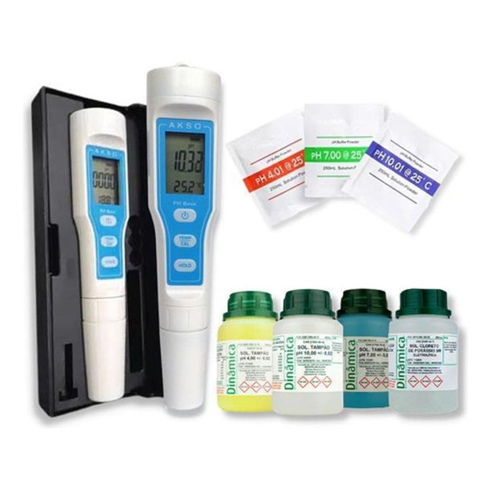 Phmetro Medidor Ph Digital De Bolso Portátil + Soluções +