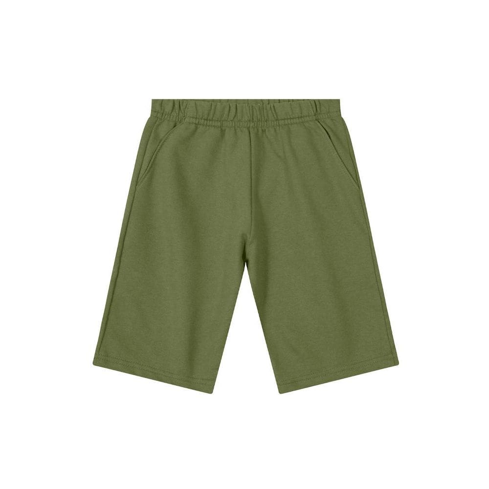 Bermuda Básica Infantil Menino Em Moletinho Brandili-Verde