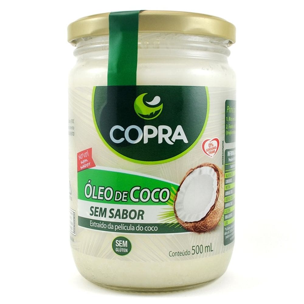 Óleo de Coco Extravirgem Copra - 500ml - Ácido Láurico