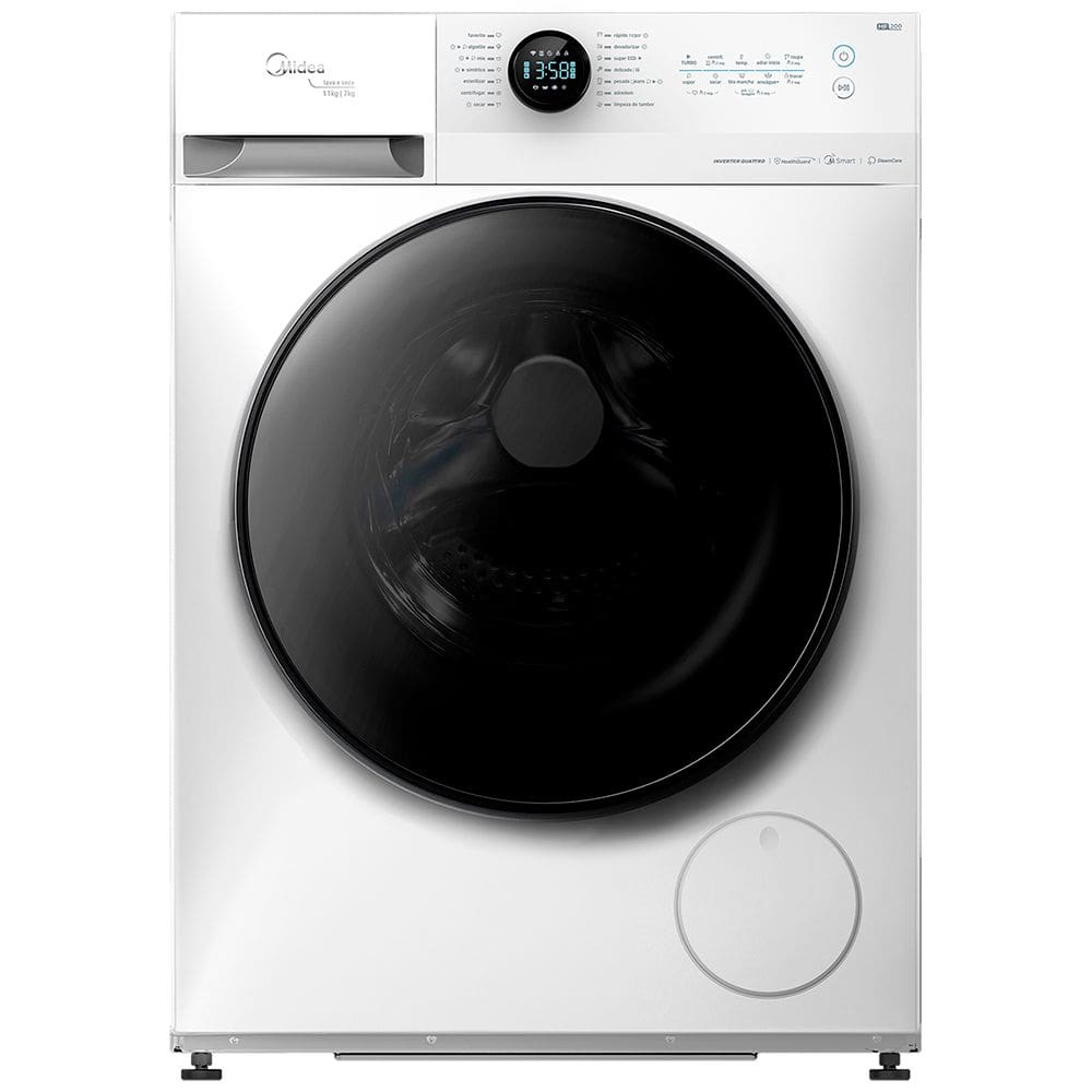 Lava e Seca Midea Smart 11Kg/7Kg HealthGuard MF200D110WB/WK-01 Branco 110V