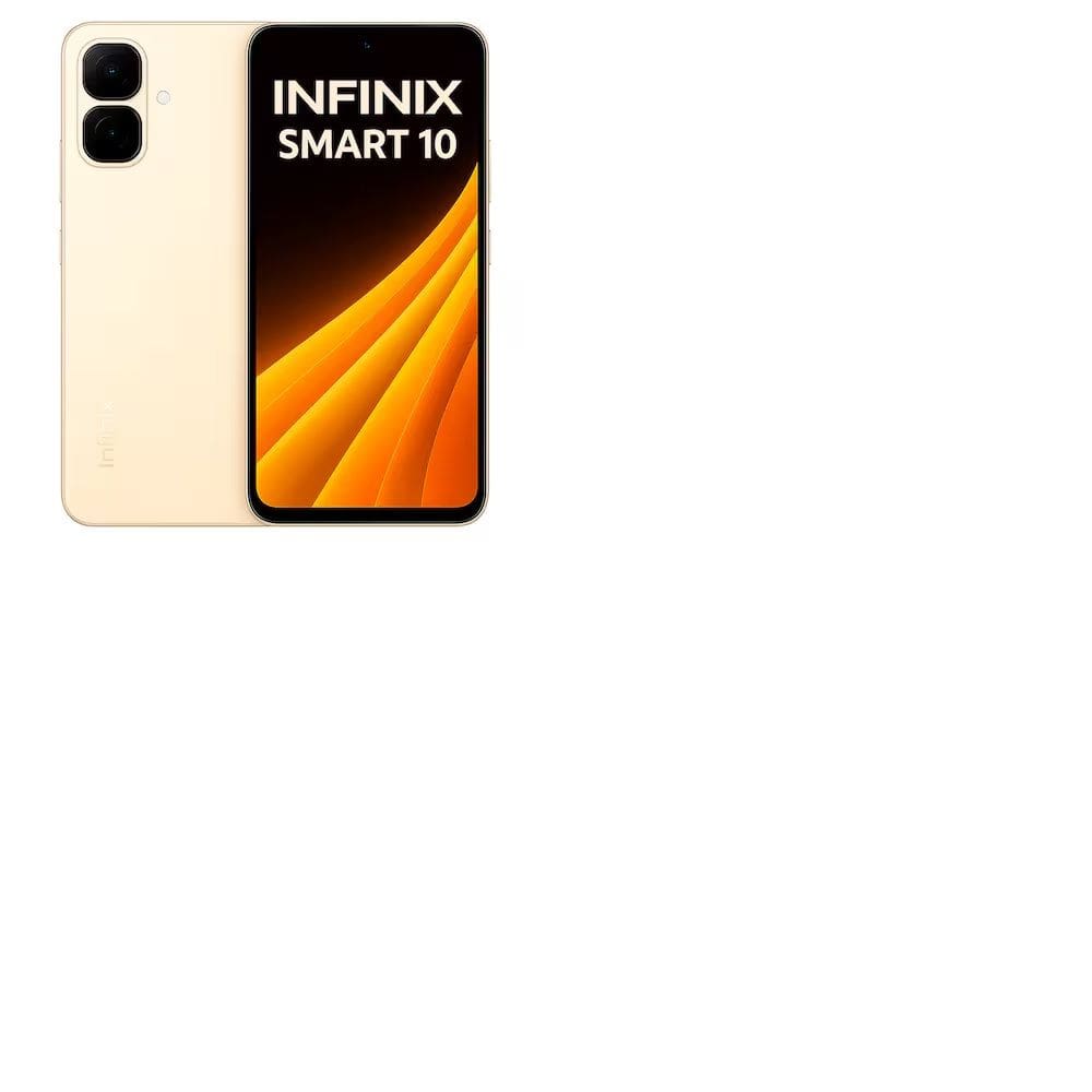 Smartphone Infinix  Smart 10 120Hz Lançamento 2025 NFC 128GB 8GB Ramboost - Gold