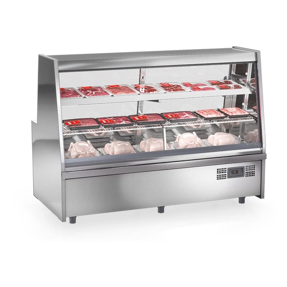 Balcão de Açougue Refrigerado Turino Aço Inox 220V GRTA-200 AI Gelopar