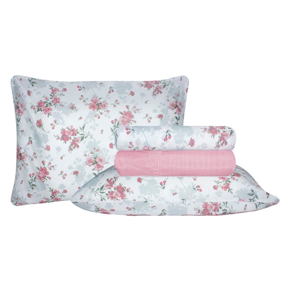 Jogo de Cama Duplo Casal 4 Peças 140 Fios 250x220cm Amelie Realce Premium - Sultan