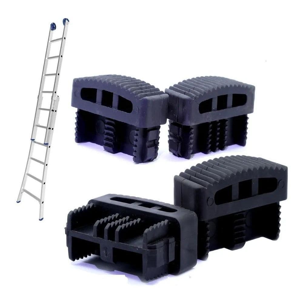 Sapata De Borracha Para Escada Extensiva Interna Com 4 Pçs